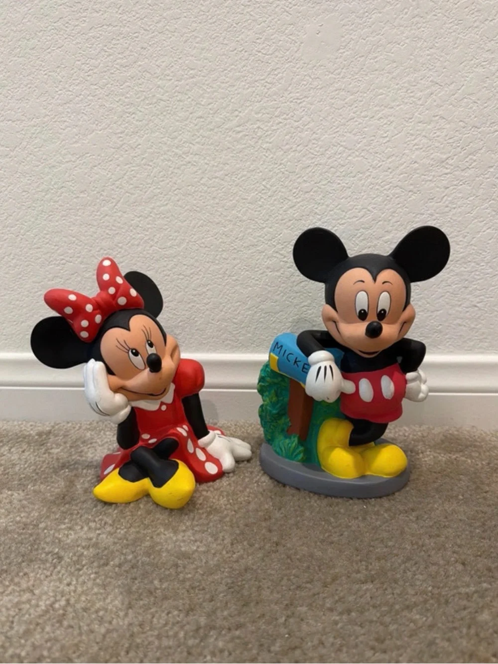 Disney Minnie & Mickey Figures - Red, Black, Yellow